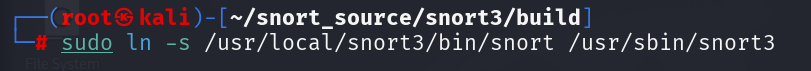 Creating Snort 3 symlink