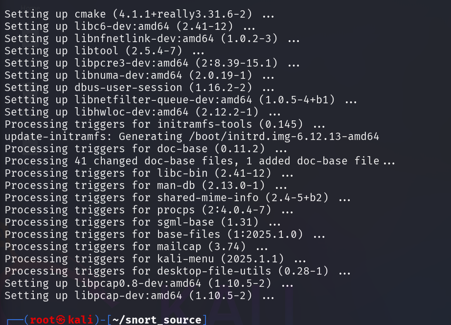 Installing Snort 3 build dependencies