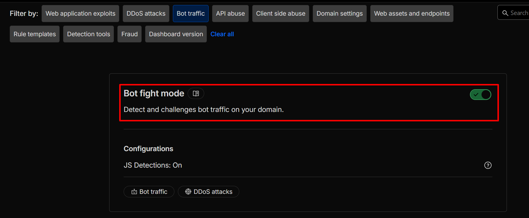 Cloudflare Bot Fight Mode enabled
